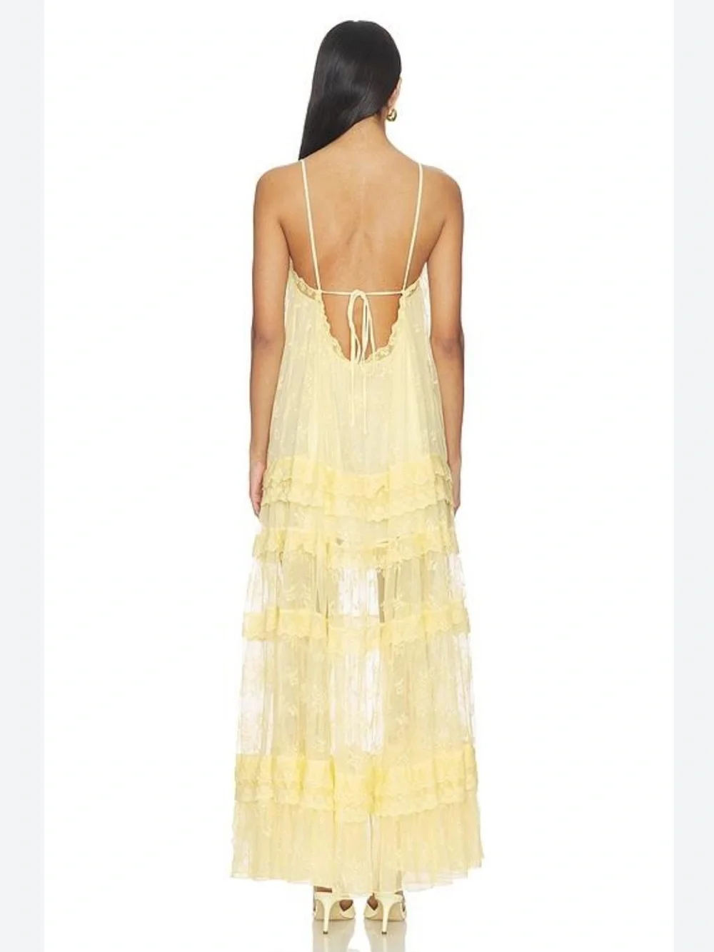 Tularosa Cream Lace-Trim Slip Dress - Picture 3 of 7